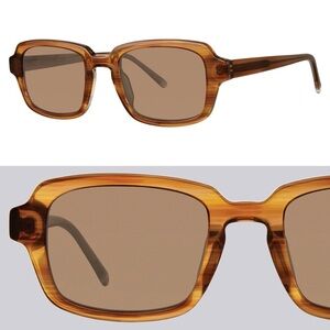 Paradigm Eyewear Sid Rectangle Sunglasses in “Nassau” Brown